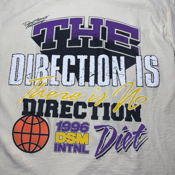 Diet Starts Monday Mens Large Graphic Print T Shirt Cream Streetwear - Picture 9 of 9